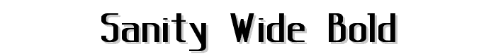 Sanity Wide Bold font